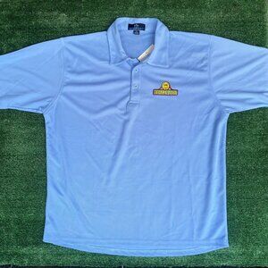 Vintage Y2K Big Bird Polo Shirt Sesame Street Cartoon Blue